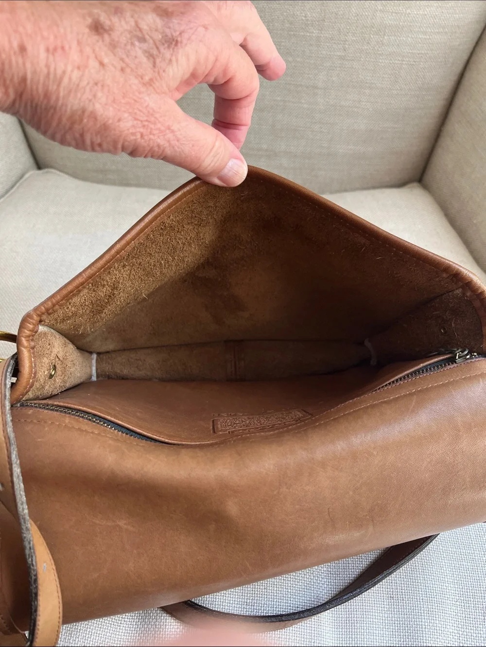 Coach Vintage Saddle Pouch Large Brown NYC Rare